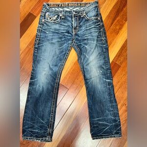 Rock Revival Dark Blue Straight Jeans